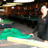 Staff at Dooly's Tracadie-Sheila, NB Re-Clothing Pool Tables
