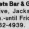 N. J.'s Pockets Bar & Grill August 14 2003 Newspaper Listing