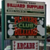 Store Front Signage at Player's Billiards Club Melbourne, FL