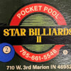 Business Card from Star Billiards II in Marion, IN