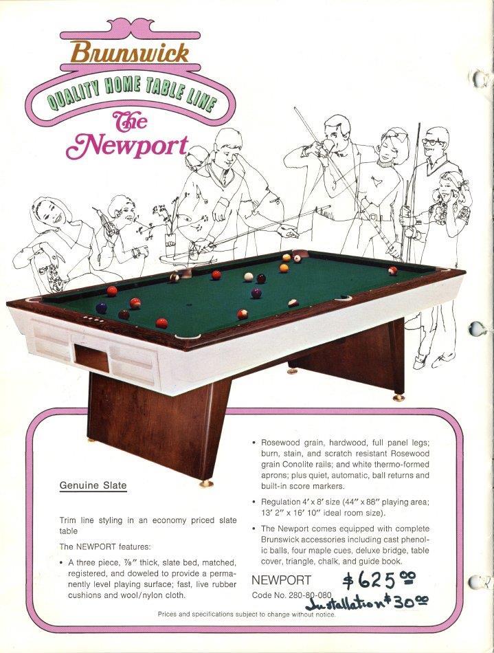 assembly instructions for brunswick pool table