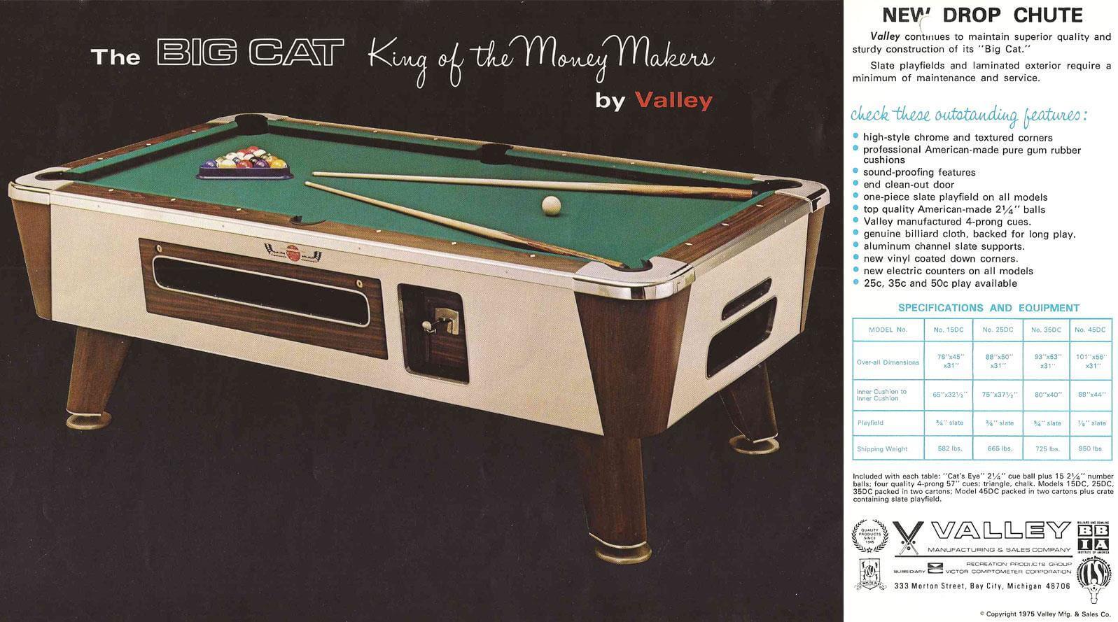 vintage valley pool table