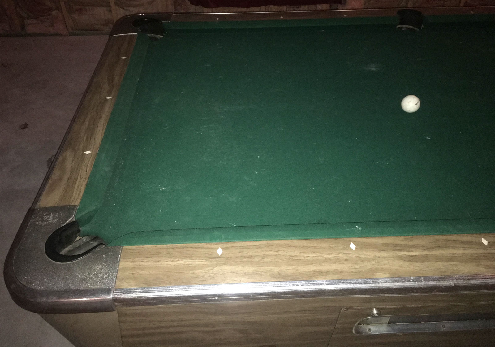 valley pool table serial number location