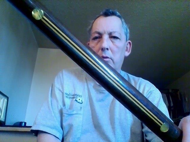 1980s Brunswick Adjustable Weight Pool Cue Carved Wood Shaft With