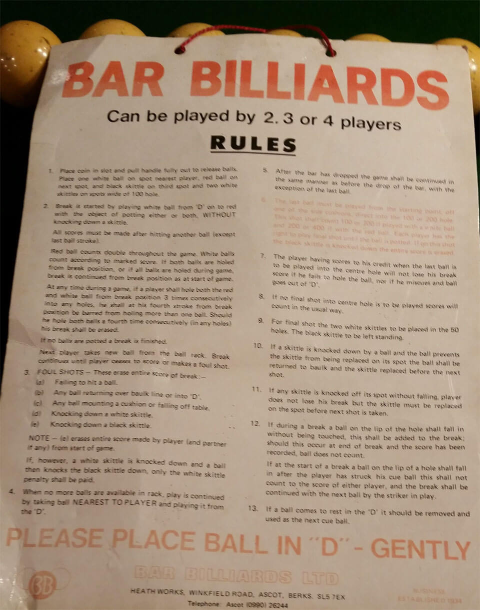 bar and billiards near me
