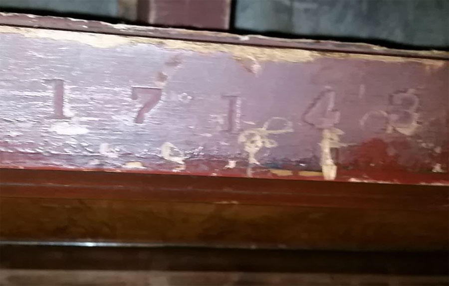 brunswick antique pool table serial number