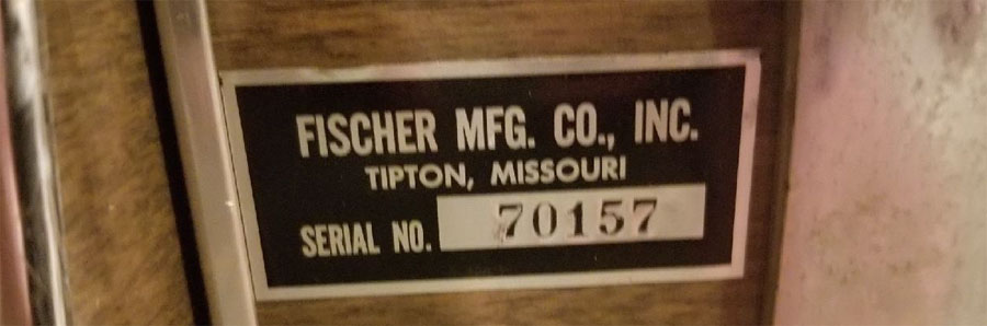 Fischer Pool Table Serial Numbers