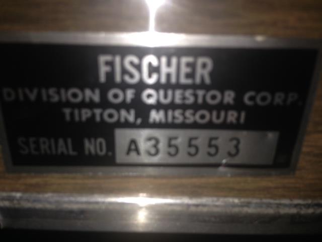 fischer pool table serial number a38298