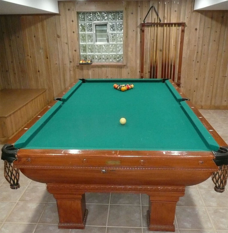 A pool table without pockets in a 19th century German castle :  r/mildlyinteresting